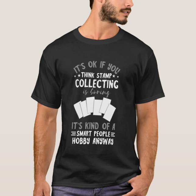 T-shirt Collection de timbres, passe-temps intelligent des (Devant)