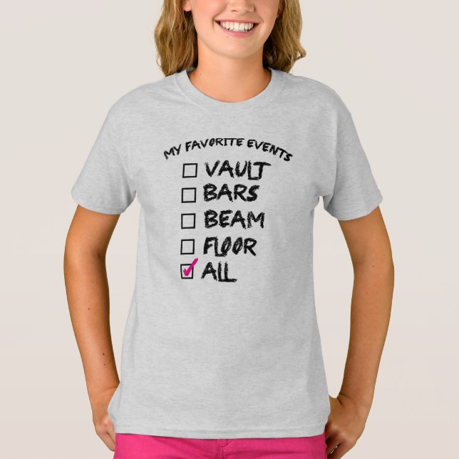 T-shirt Collection d'événements de gymnastique (Devant)