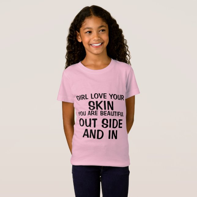 T-Shirt Collection d'expressions pour enfants Filles (Devant entier)