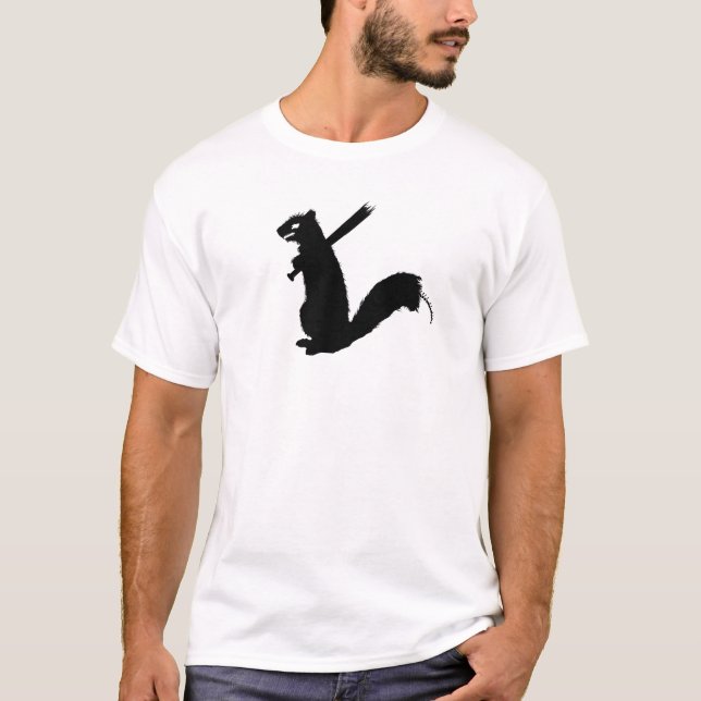 T-shirt Collection fâchée d'écureuil de zombi (Devant)