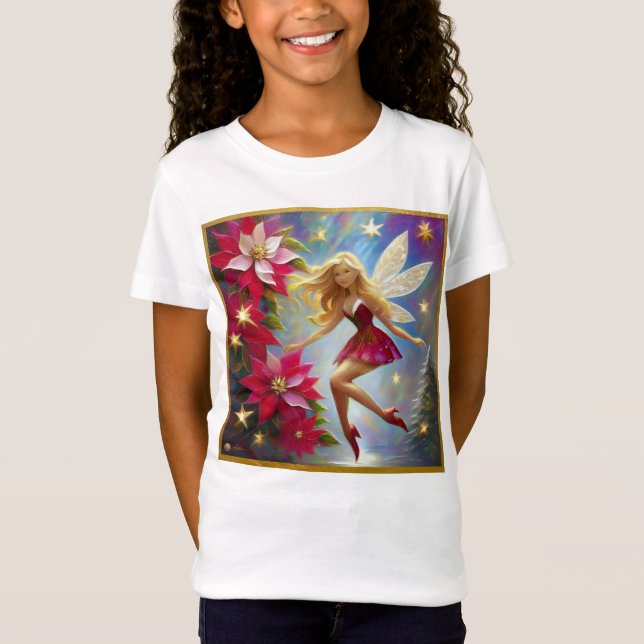 T-Shirt Collection Fée de Noël - Cheveux Blond Miel (Devant)