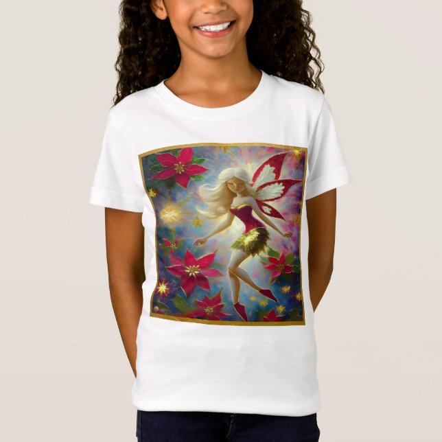 T-Shirt Collection Fée de Noël - Cheveux Blond Platine (Devant)