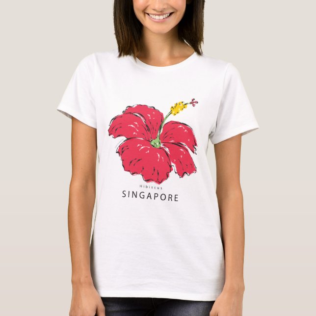 T-SHIRT COLLECTION HIBISCUS DE SINGAPOUR (Devant)