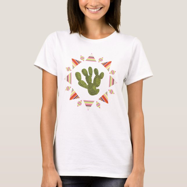 T-shirt Collection Llamarama | Cercle de cactus (Devant)
