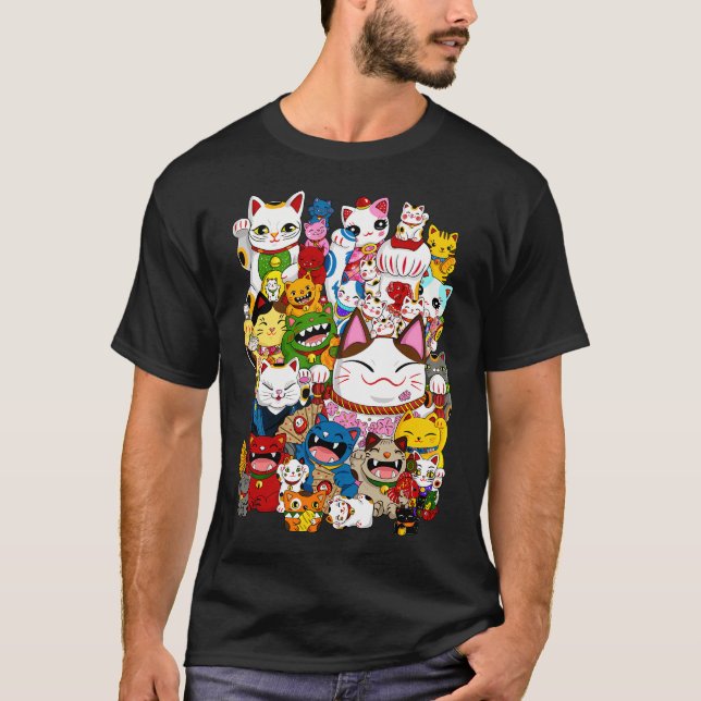 T-shirt Collection Maneki Neko (Chat Chanceux) (Devant)