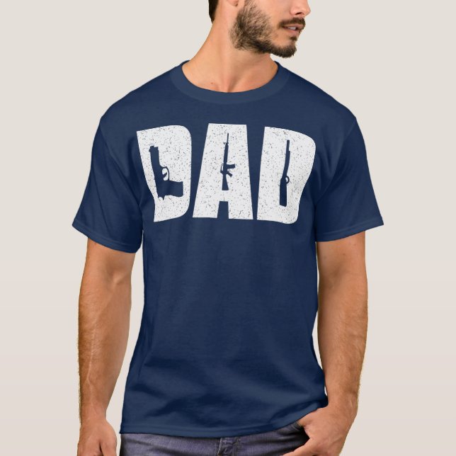 T-shirt Collection Mens DAD et Guns Vintage (Devant)