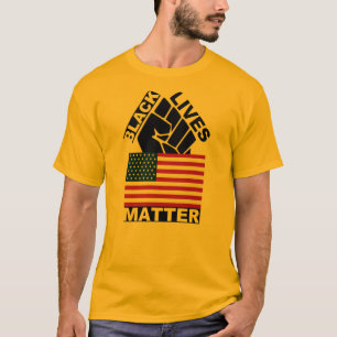 T-shirt Collection officielle Black Lives Matt USA Flag 1