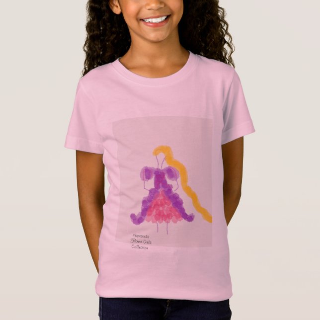 T-Shirt Collection Princesse Fille de Fleurs  (Devant)