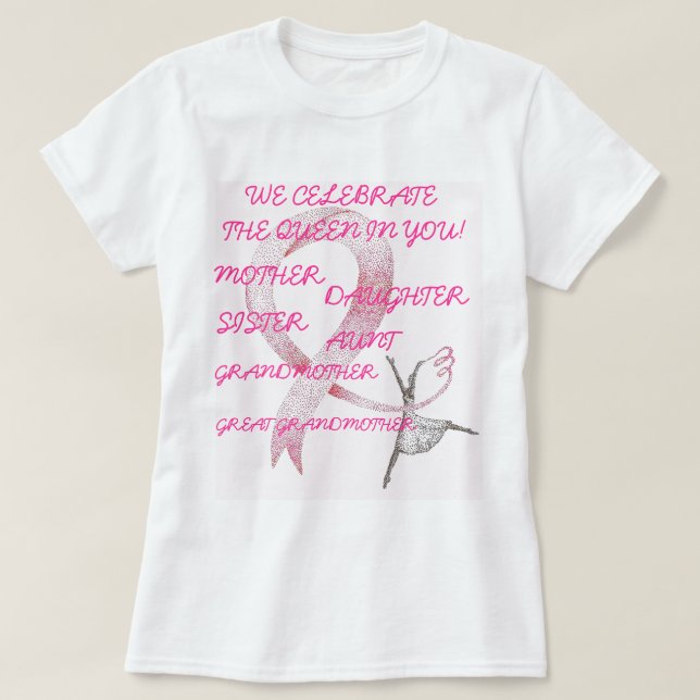T-shirt COLLECTION PRINCESSE ROSE Dames (Design devant)
