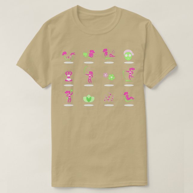 T-shirt Collection vectorielle d'icônes spa et bien-être (Design devant)