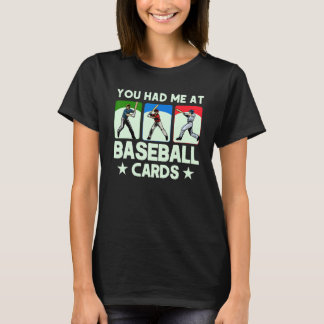 T-shirt Collectionneur de cartes de sport Carte de baseba