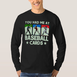 T-shirt Collectionneur de cartes de sport Carte de baseba
