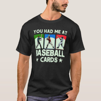 T-shirt Collectionneur de cartes de sport Carte de baseba
