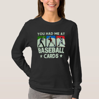 T-shirt Collectionneur de cartes de sport Carte de baseba