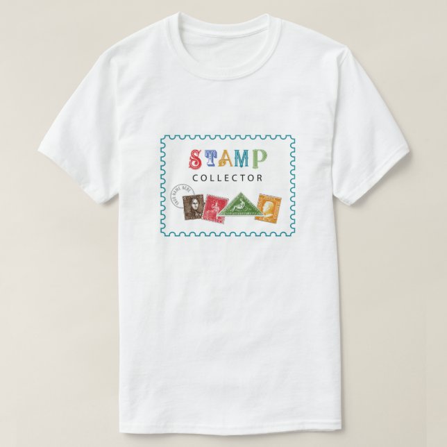 T-shirt Collectionneur de timbres (Design devant)