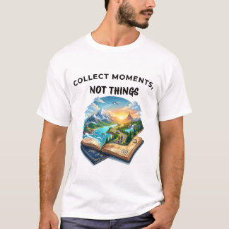 T-shirt Collectionnez des moments et non des choses Concep