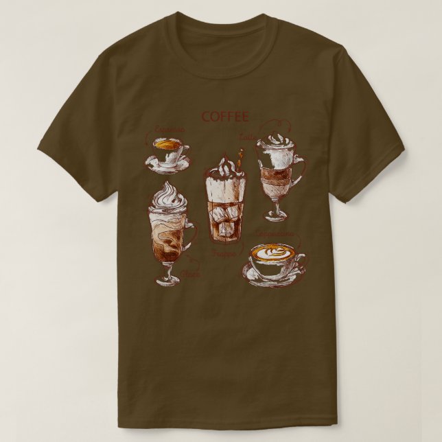 T-shirt Collections de café (Design devant)