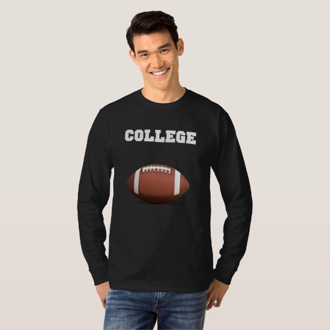 T-shirt College Football une photo d'un football (Devant entier)