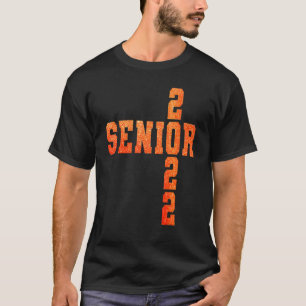 T-shirt College High School Senior 2022 Graphic Orange Gra