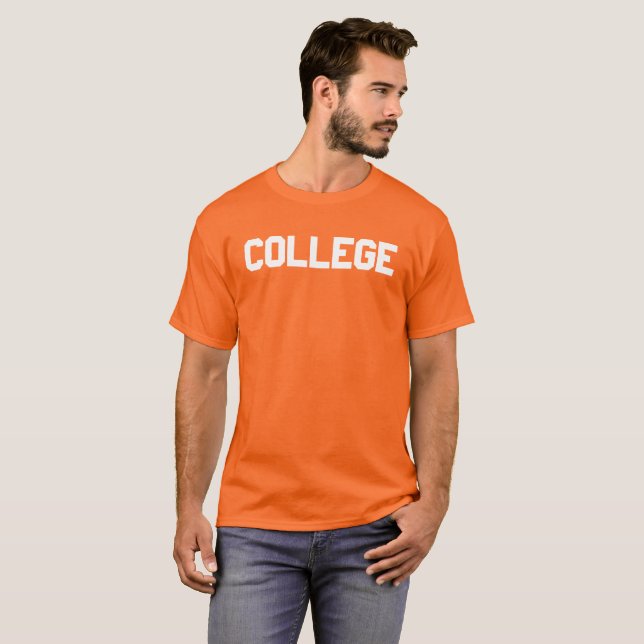 T-shirt Collège Orange (Devant entier)