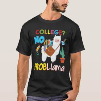 T-shirt Collège Pas De Problème Llama Kid Tea Étudiant