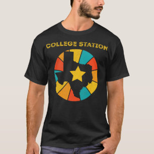 T-shirt College Station Texas Vintage Souvenir désorganisé