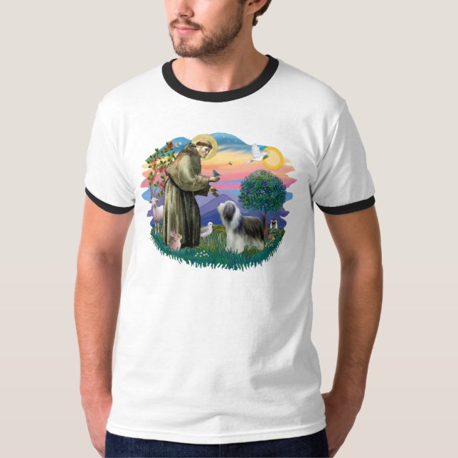 T-shirt Colley barbu (blanc ardoise) (Devant)
