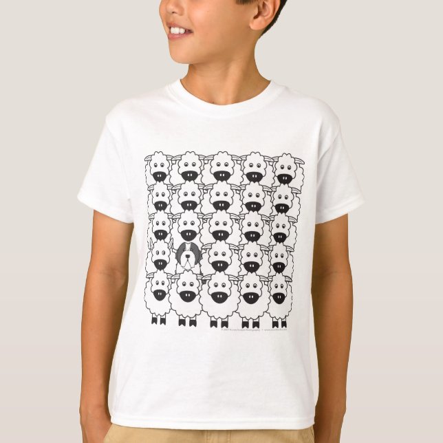 T-shirt Colley barbu chez les moutons (Devant)
