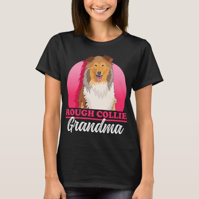 T-shirt Colley Rough Grand-mère Collies à Poil Long Chien (Devant)