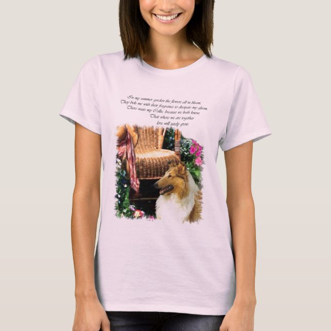 T-shirt Collie Art Cadeaux Rough Sable (Devant)