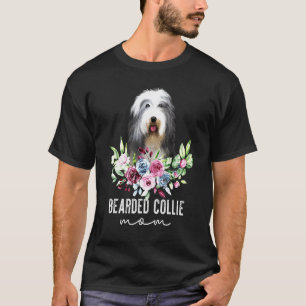 T-shirt Collie Chien à la tête maman