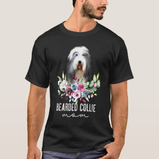 T-shirt Collie Chien à la tête maman