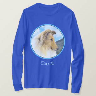 T-shirt Collie dans les montagnes (Rough) Peinture - Dog A