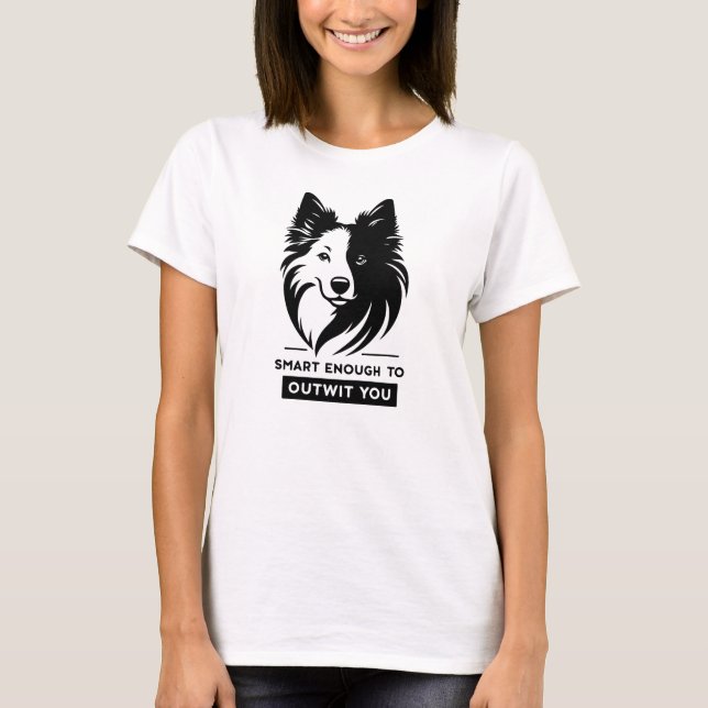 T-shirt Collie de bordure intelligente (Devant)