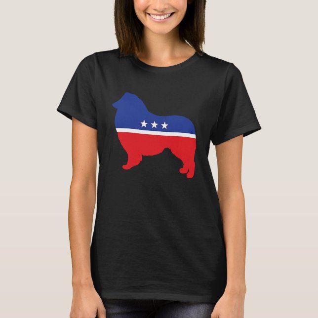 T-shirt Collie Dog  Political Symbol Election Mascot (Devant)