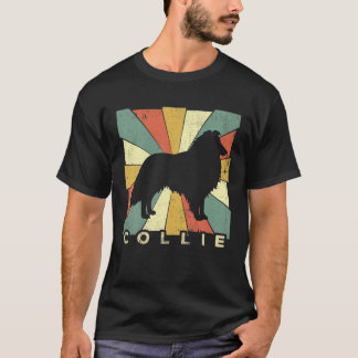 T-shirt Collie Dog Retro Les années 70 Vintage