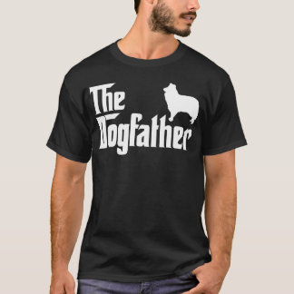 T-shirt Collie Dogfather Chien Papa fille