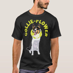 T-shirt Collie Flower Chien Chien Chien Chien Chien Chien