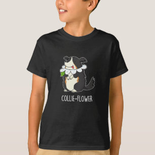 T-shirt Collie-flower Funny Bordure Collie Chien Pun