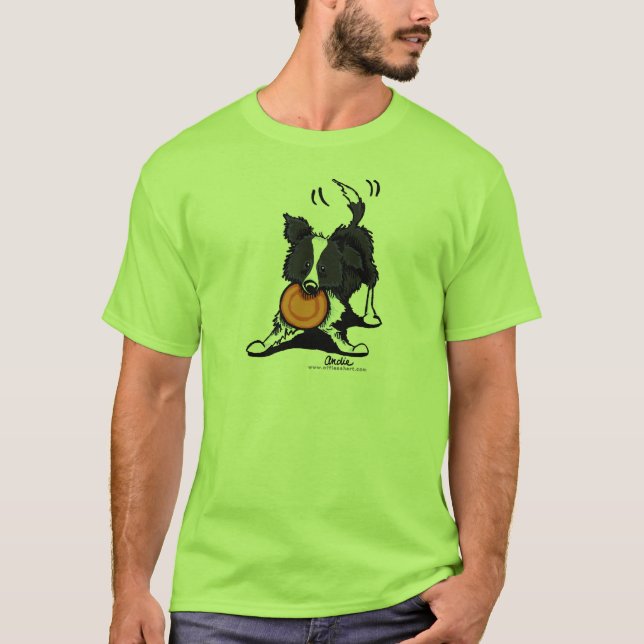 T-shirt Collie frontalier en jeu (Devant)