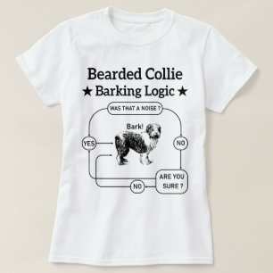 T-shirt Collie harcelé Logique d'écorce Drôle Chien Sarcas