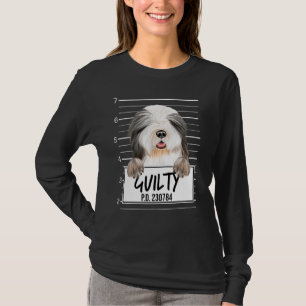 T-shirt Collie harcelé Mugshot Coupable Chien