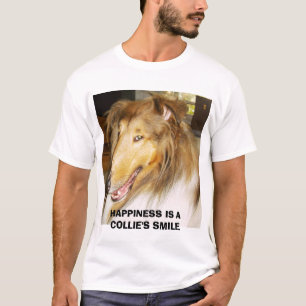 T-SHIRT COLLIE, LE BONHEUR EST LE SOURIRE D'UN COLLIE