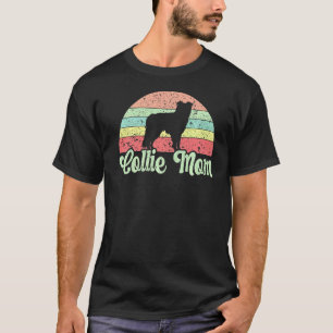 T-shirt Collie Maman Chien Chien Chien Chien Paw Aimer Fro