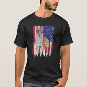 T-shirt Collie Patriotic Dog USA Pride American Fla