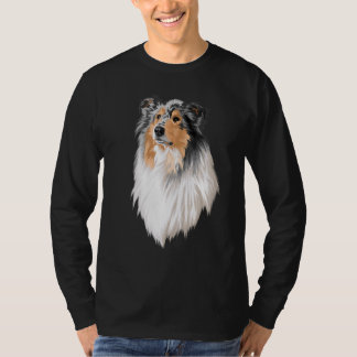 T-shirt Collie Rough Collie Joli Chien Long Cheveux