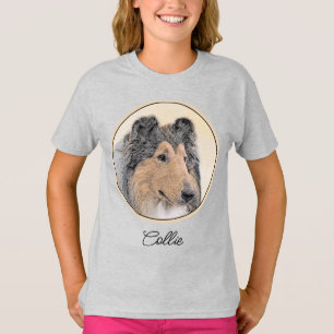 T-shirt Collie (Rough) Peinture - Joli Chien d'origine T-