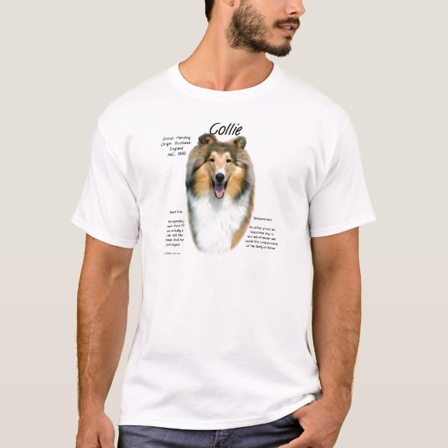 T-shirt Collie (sable brut) Historique Conception (Devant)