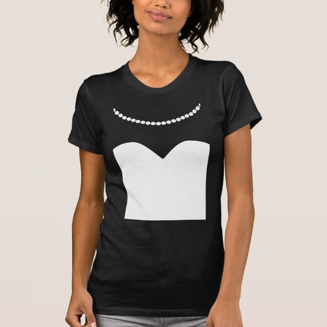 T-shirt Collier de perle de la robe de mariée Mariage (Devant)