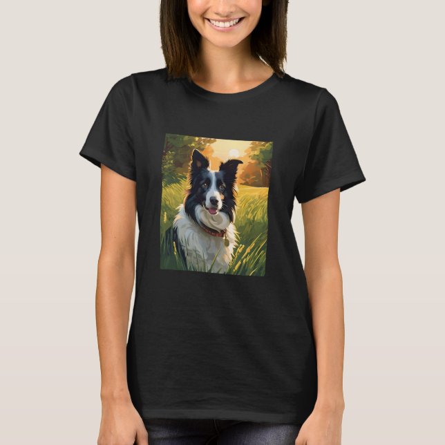 T-shirt collier frontalier chien (Devant)